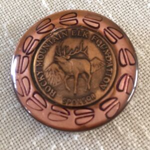 Copper Elk Decorative Token with Embossed Design